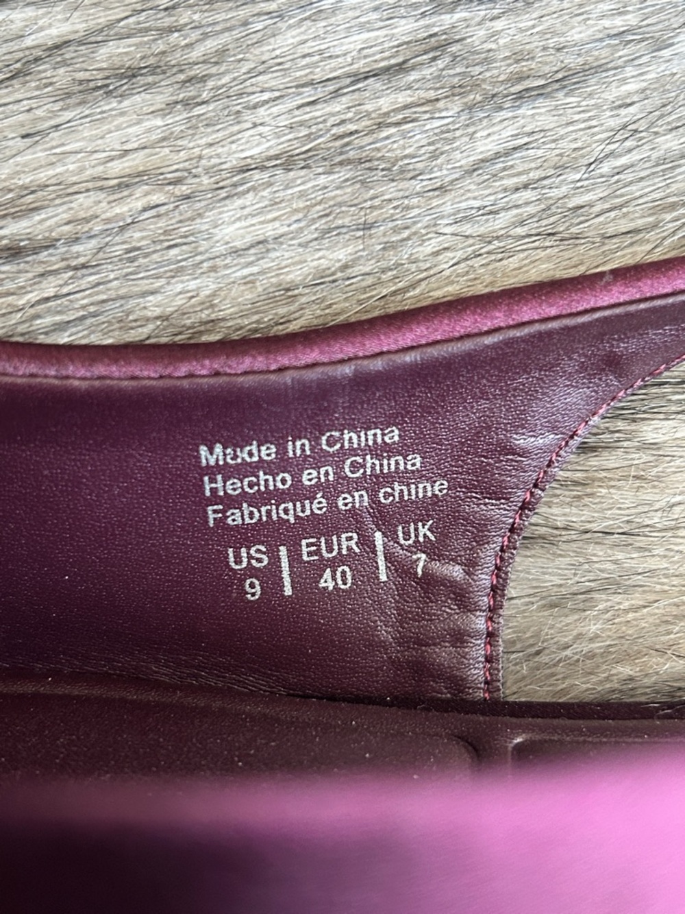 ALDO Bow Pointed-Toe Slingback Ballerina Festive Flats in Plum Women’s 9 - Picture 6 of 11
